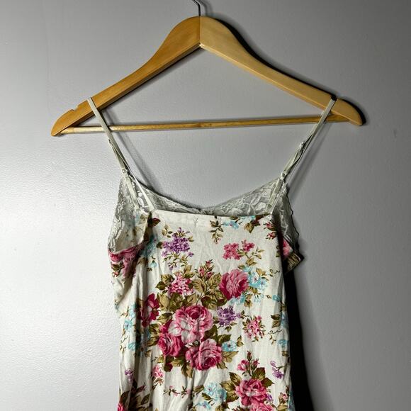 VTG Zenana Outfitters Womens Y2K Floral Lace Trim Babydoll Camisole Size Small - Picture 3 of 7